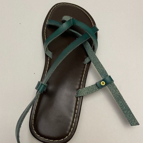 Green Straps Mayari Style Sandals - Picture 2 of 5
